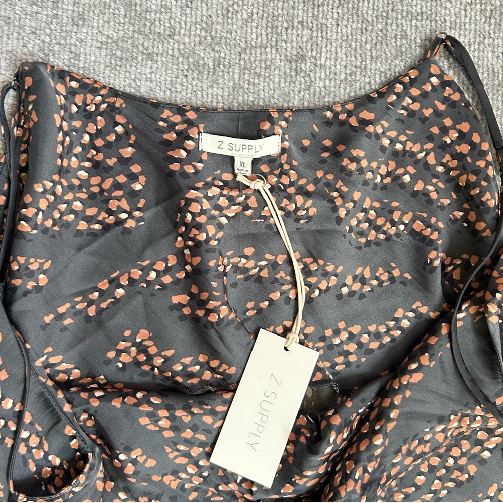 NWT Z Supply Lark Wild Dot Slip Midi Dress, Size XL - Picture 6 of 8